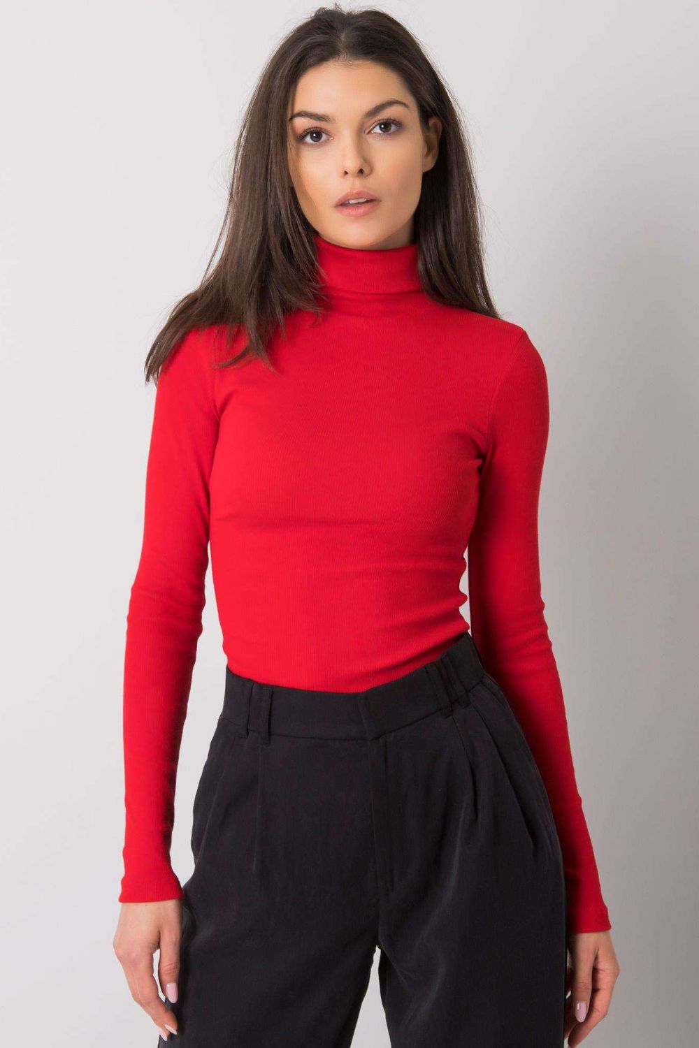 Pull femme Rue Paris Col Roulé Col — rouge