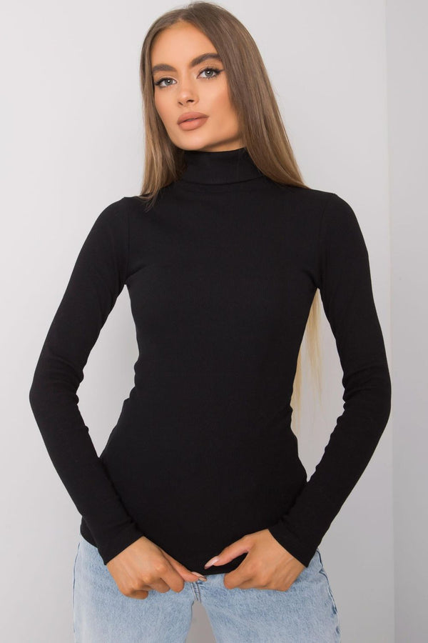 Pull femme Rue Paris Col Roulé Col — noir