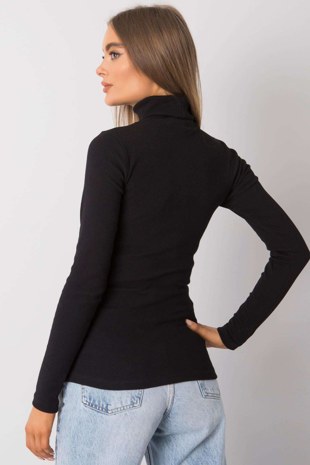 Pull femme Rue Paris Col Roulé Col — noir