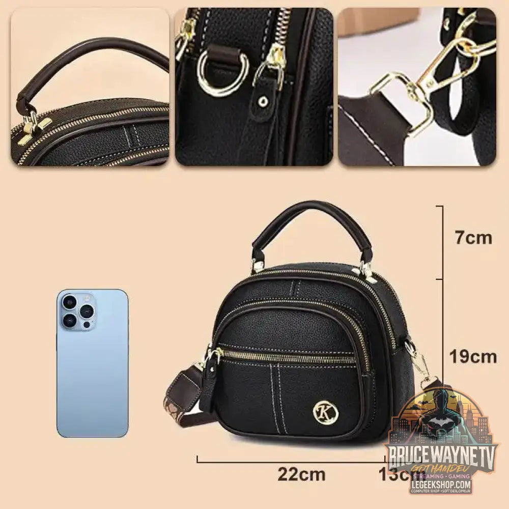 👜 sac bandoulière cuir PU multifonctionnel à large sangle réglable 👜 - Legeekshop