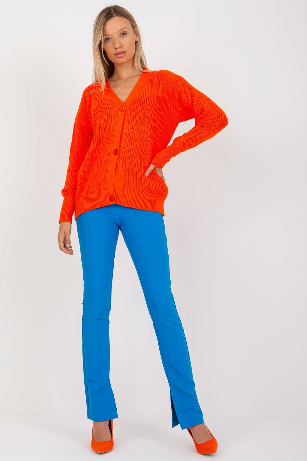 Cardigan femme Rue Paris — orange