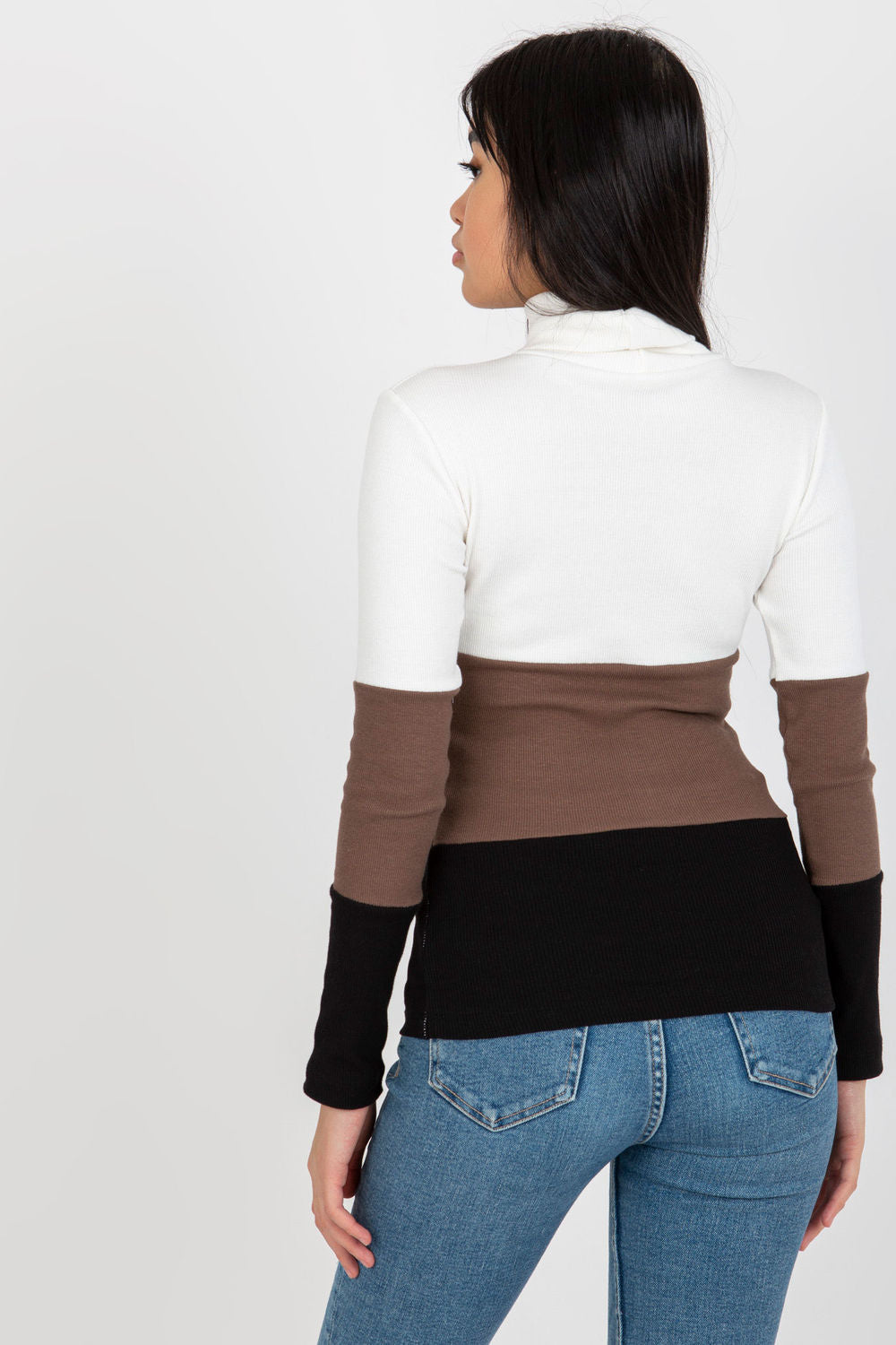 Pull femme Rue Paris Col Roulé Col — noir