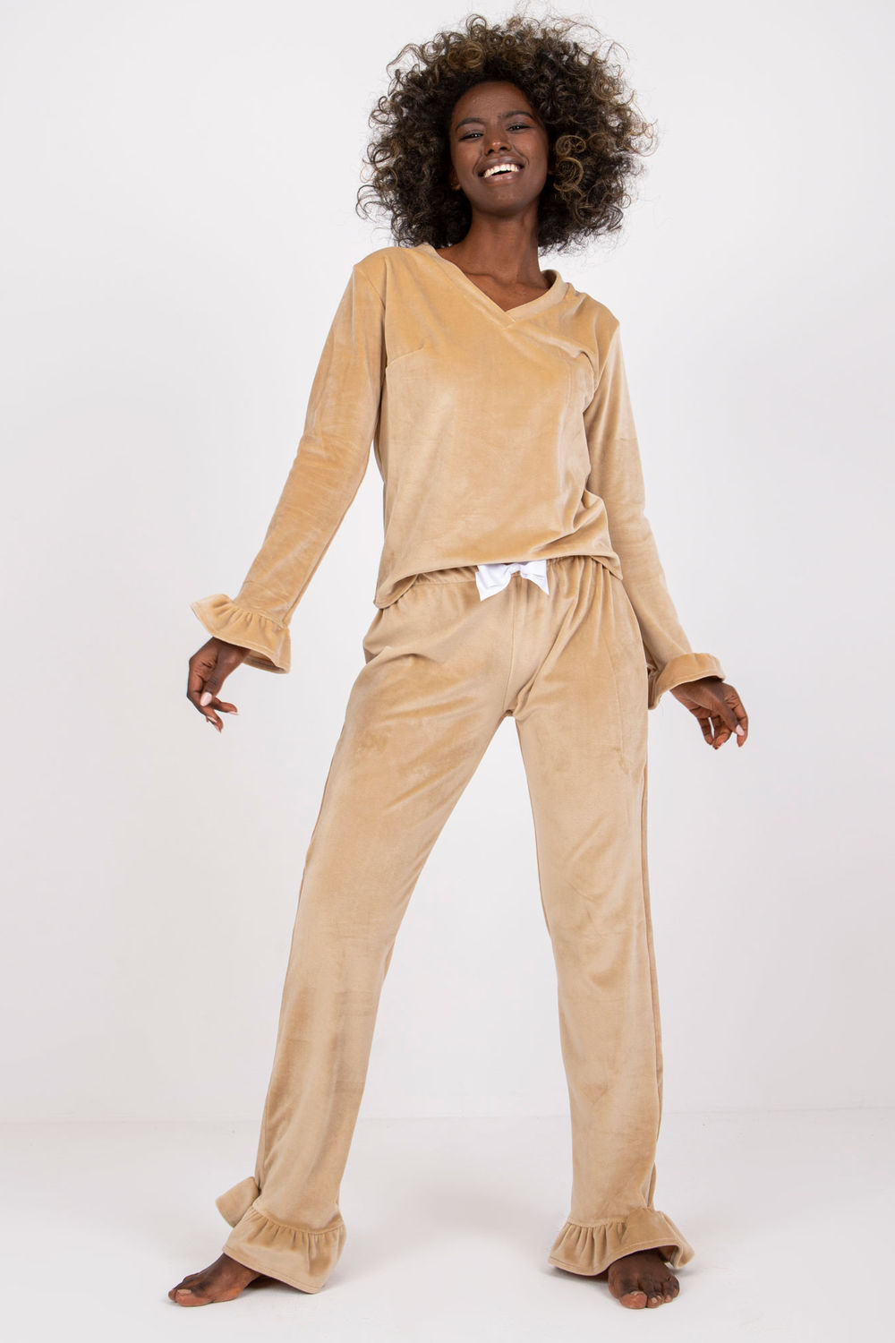 Pyjama femme Rue Paris — beige