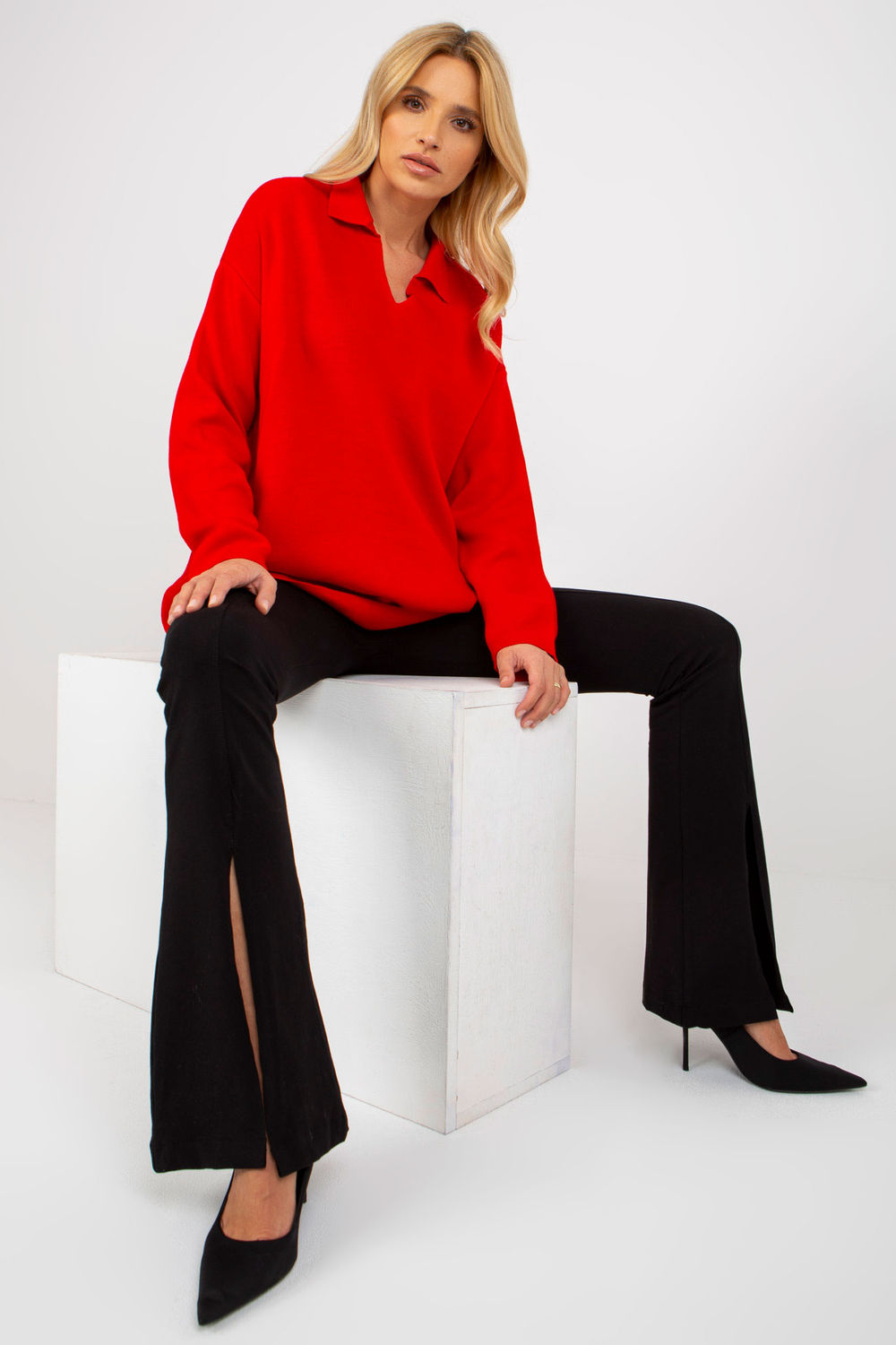 Pull femme Rue Paris Chandail Chandail — rouge