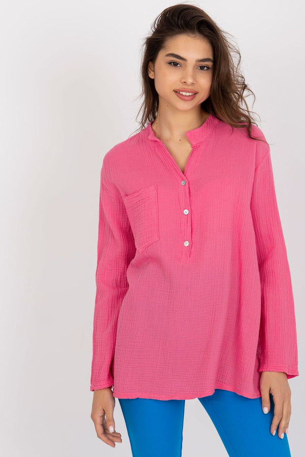 Blouse femme Och Bella Chemisier Chemisier — rosé