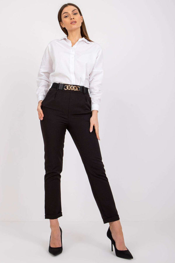 Chaussures à talons femme Italy Moda Pantalon Pantalon — noir