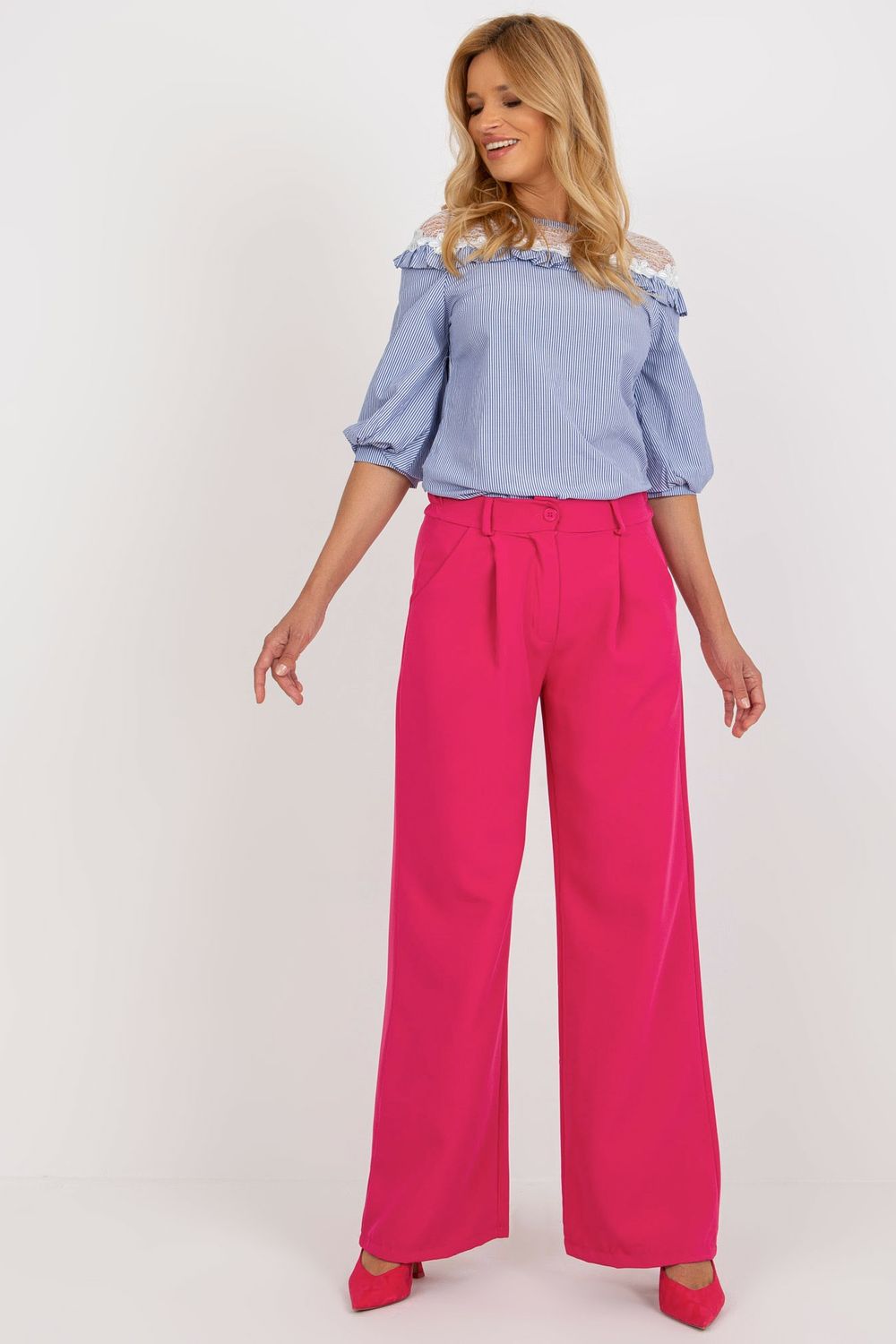 Chaussures à talons femme Italy Moda Pantalon Pantalon — rosé