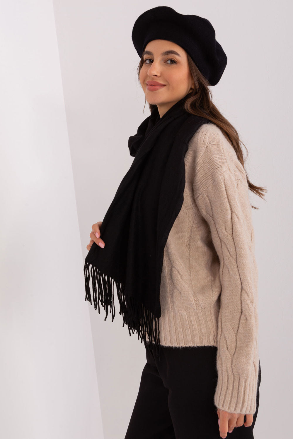 Châle femme AT — noir