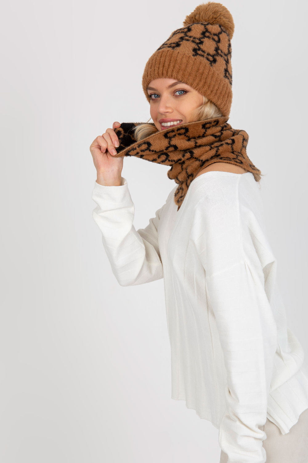 Infinity Écharpe femme AT — brun