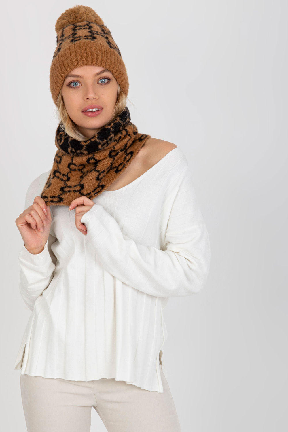 Infinity Écharpe femme AT — brun