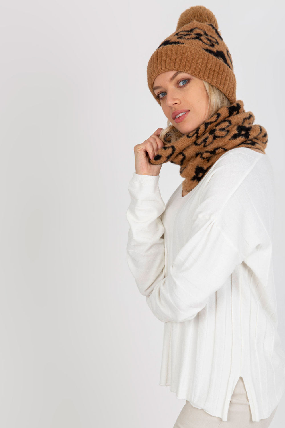 Infinity Écharpe femme AT — brun