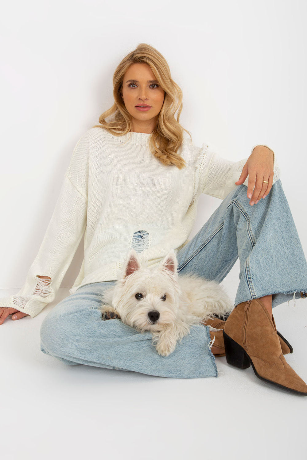 Pull femme Badu Chandail Chandail — beige