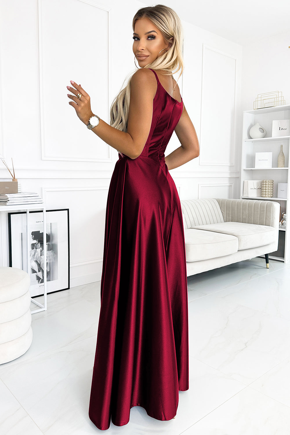 Robe femme Numoco Longue Longue — rouge