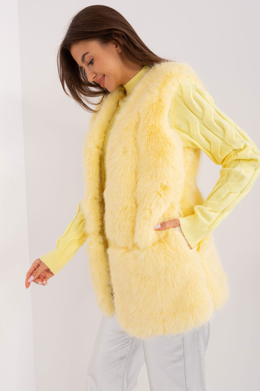Gilet femme AT — jaune