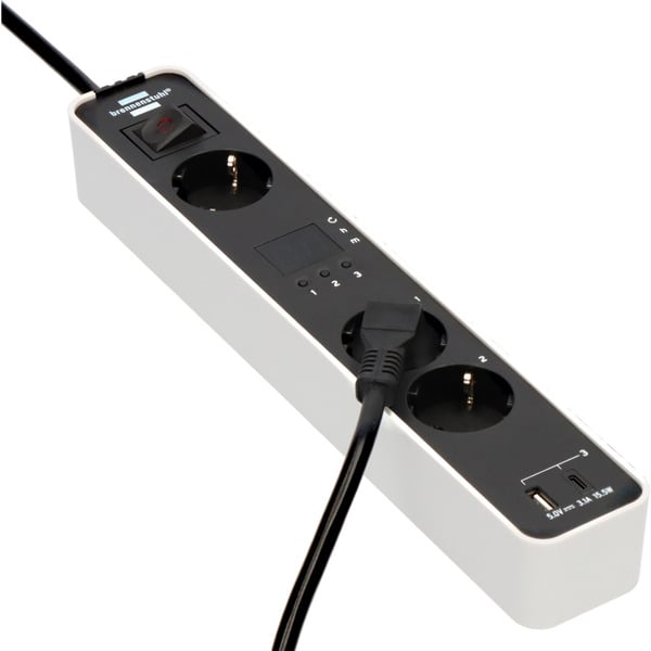 Brennenstuhl Ecolor Steckdosenleiste 3-fach, 2x USB, avec 3 Countdown Timern - Brennenstuhl - vue 4