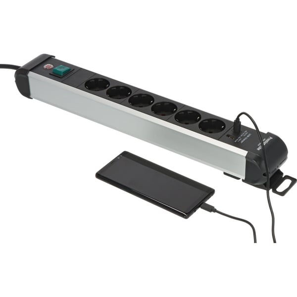 Brennenstuhl Premium-Alu-Line Steckdosenleiste 6-fach, 2x USB - Brennenstuhl - vue 5