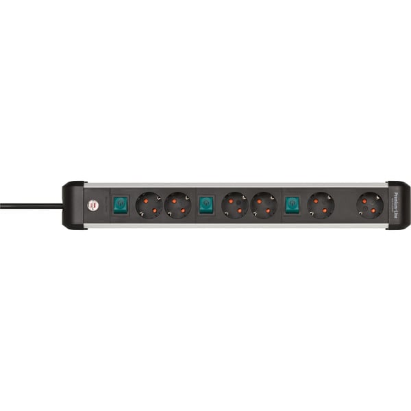 Brennenstuhl Premium-Alu-Line Steckdosenleiste 6-fach, 3x 2fach schaltbar - Brennenstuhl - vue 3