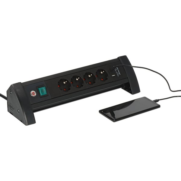 Brennenstuhl Premium-Office-Line Steckdosenleiste 4-fach, 2x USB, pour den Schreibtisch - Brennenstuhl - vue 3