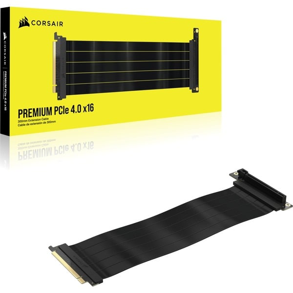 (€ 223,80 / 1 m) Corsair Premium PCIe 4.0 x16 Verlängerungskabel 90° - Corsair - vue 2