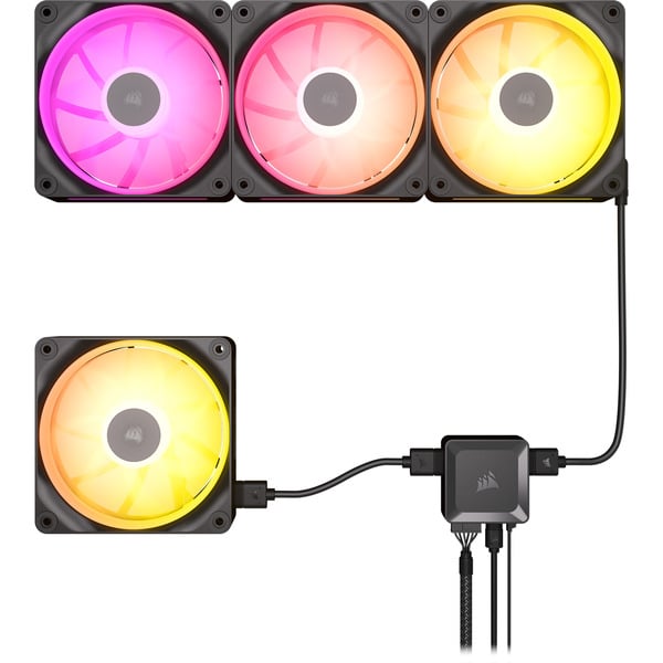 Corsair iCUE LINK LX120 RGB Triple, Gehäuselüfter - Corsair - vue 15