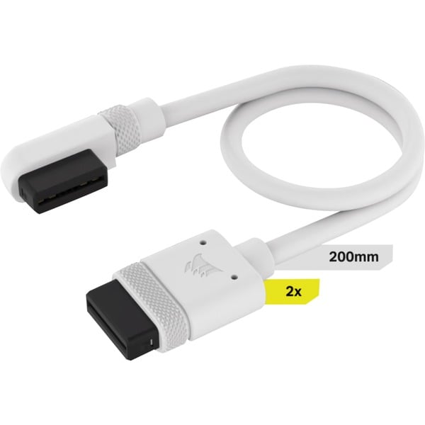 (€ 6,30 / pièces) Corsair iCUE LINK Slim-câble, 200mm, 90° abgewinkelt - Corsair