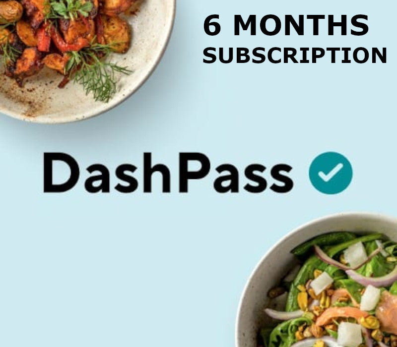 DoorDash DashPass 6 Months Subscription Card