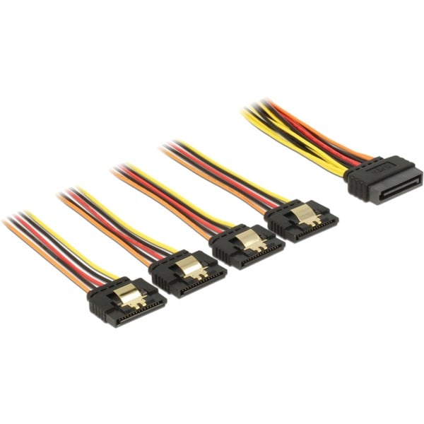 (€ 13,60 / 1 m) DeLOCK câble SATA 15Pin Stecker > 4x SATA 15Pin Buchse - DeLOCK - vue 2