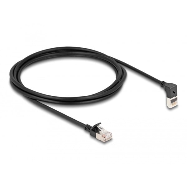 DeLOCK Patchkabel RJ-45 Cat.6a S/FTP, Slim 90° gewinkelt - DeLOCK - vue 3