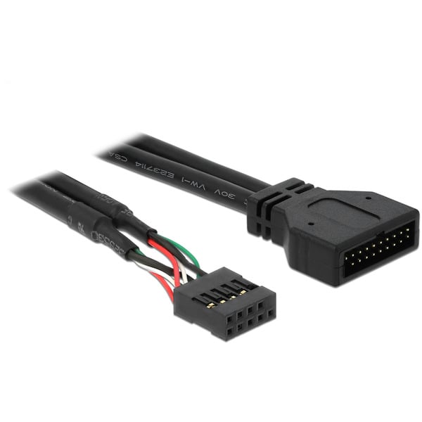 (€ 24,07 / 1 m) DeLOCK USB 2.0 Adapterkabel, 9 Pin Header Buchse > USB 3.2 Pin Header Stecker - DeLOCK - vue 2