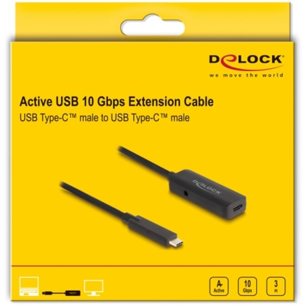 DeLOCK USB 3.2 Gen 2 Aktivverlängerungskabel, USB-C Stecker > USB-C Buchse - DeLOCK - vue 4