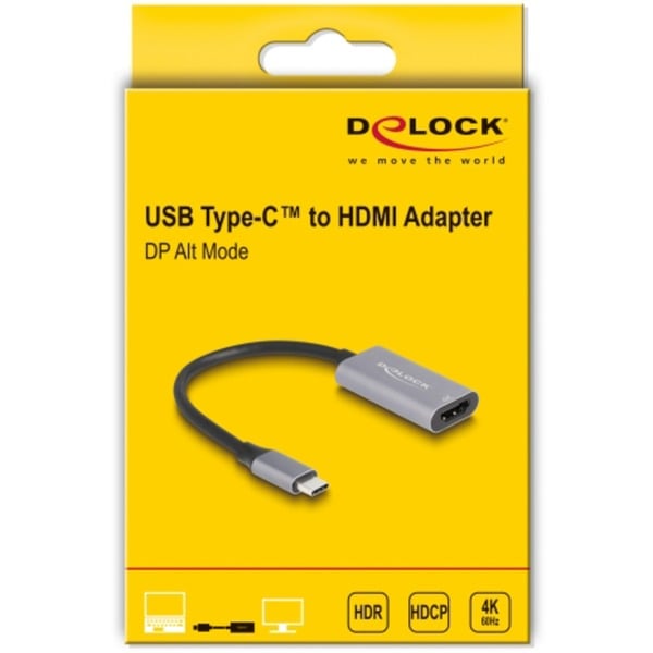 DeLOCK USB Adapter, USB-C Stecker > HDMI Buchse 4K 60hz - DeLOCK - vue 2