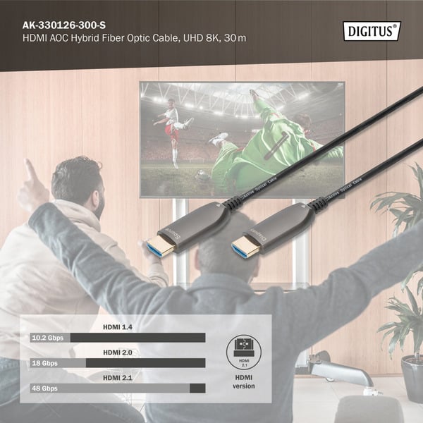 Digitus HDMI AOC Hybrid Glasfaserkabel, UHD 8K - Digitus - vue 5