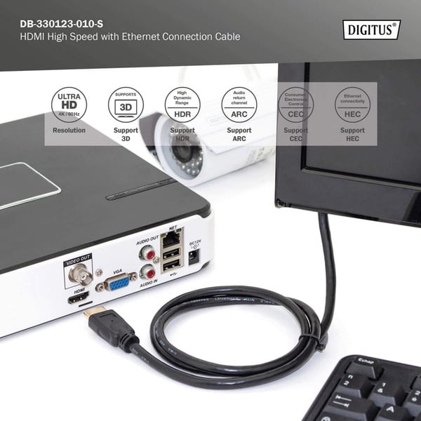 € 2,34 Digitus HDMI Premium High Speed Anschlusskabel, avec Ethernet, UHD 4K - Digitus - vue 7