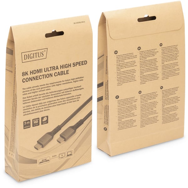 (€ 3,92 / 1 m) Digitus HDMI Ultra High Speed Anschlusskabel, avec Ethernet, UHD 8K - Digitus - vue 3
