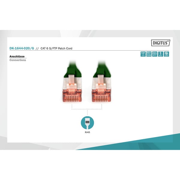 Digitus Patchkabel CAT 6 S/FTP 0,5m - Digitus - vue 2