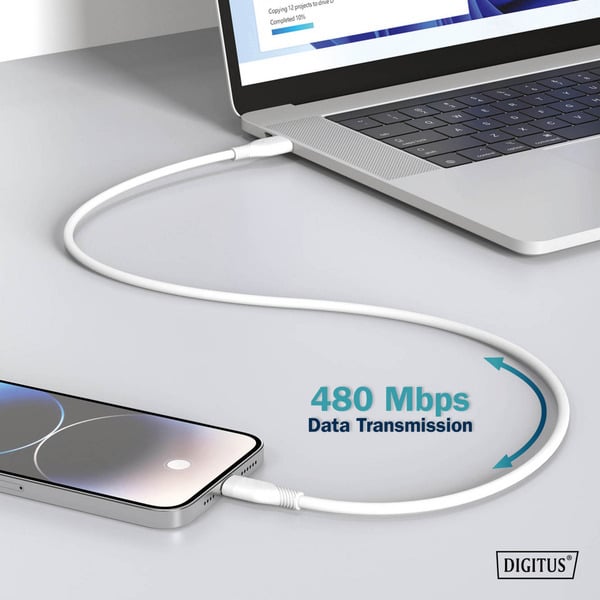 Digitus USB 2.0 Silikon-Anschlusskabel USB-C > USB-C - Digitus - vue 9