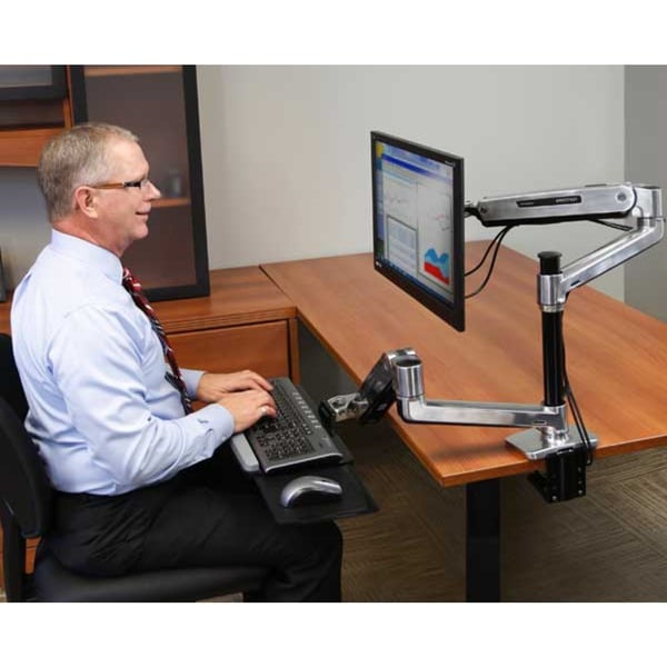 Ergotron LX HD Sitz-Steh-Tischmontage-LCD-Arm, support moniteur - Ergotron - vue 6