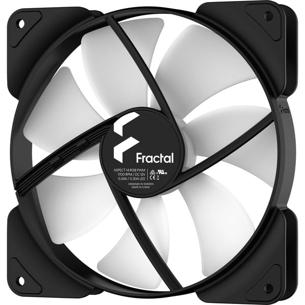 Fractal Design Aspect 14 RGB PWM Black Frame 3er, Gehäuselüfter - Fractal Design - vue 3
