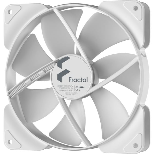 Fractal Design Aspect 14 RGB PWM White Frame, Gehäuselüfter - Fractal Design - vue 4