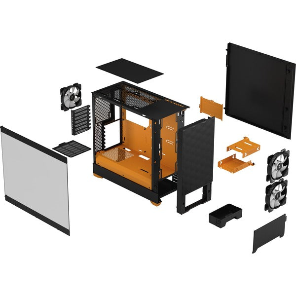 Fractal Design Pop Air RGB orange Core TG Clear Tint, Tower-Gehäuse - Fractal Design - vue 12