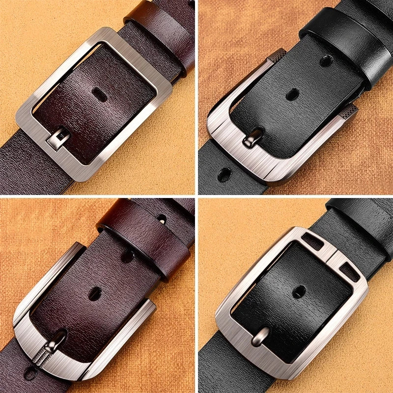 Ceinture en Cuir Véritable avec Boucle pour Homme, Accessoire de Styliste de Qualité Supérieure | Wayne Outfitters aliexpress