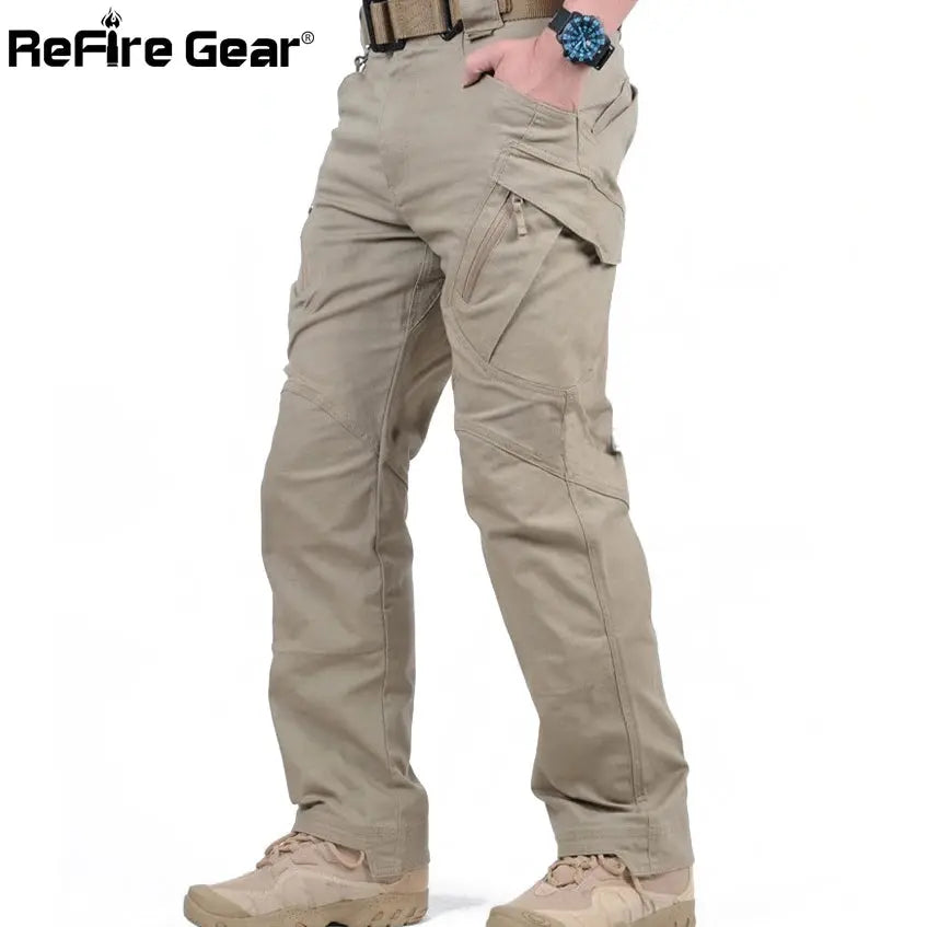 Pantalon Cargo Militaire en Coton pour Homme - ReFire Gear aliexpress