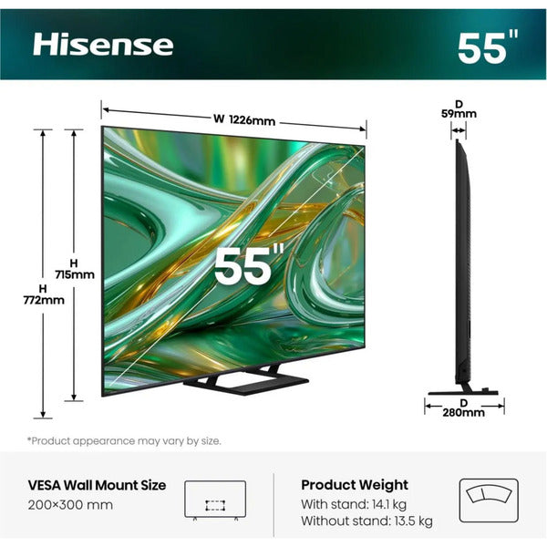 Hisense ULED 55E8S MiniLED, QLED-Fernseher - Hisense - vue 3