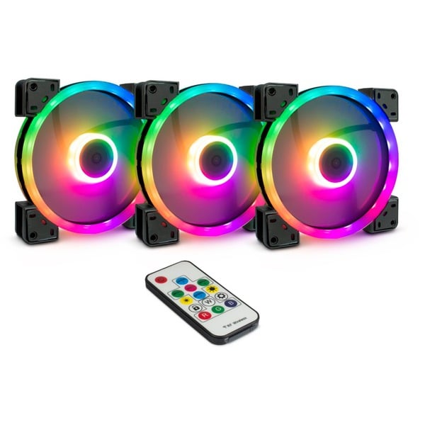 Inter-Tech Argus RGB-Fan Set RS-14 140x140x25, Gehäuselüfter - Inter-Tech