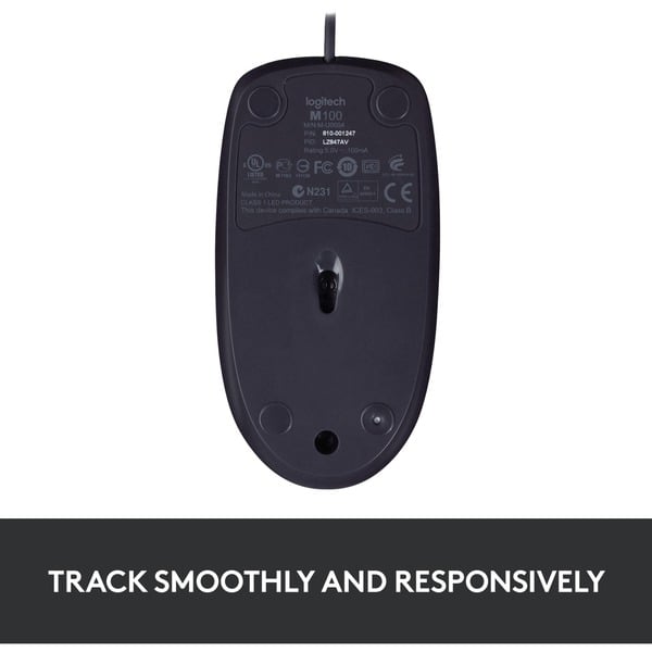 Logitech B100 Optical USB Mouse for Business, souris - Logitech - vue 6