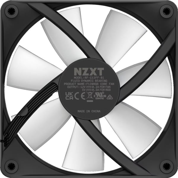 NZXT F120 RGB Core Single 120x120x26, Gehäuselüfter - NZXT - vue 4