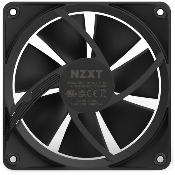 NZXT F120 RGB Single 120x120x26, Gehäuselüfter - NZXT - vue 3