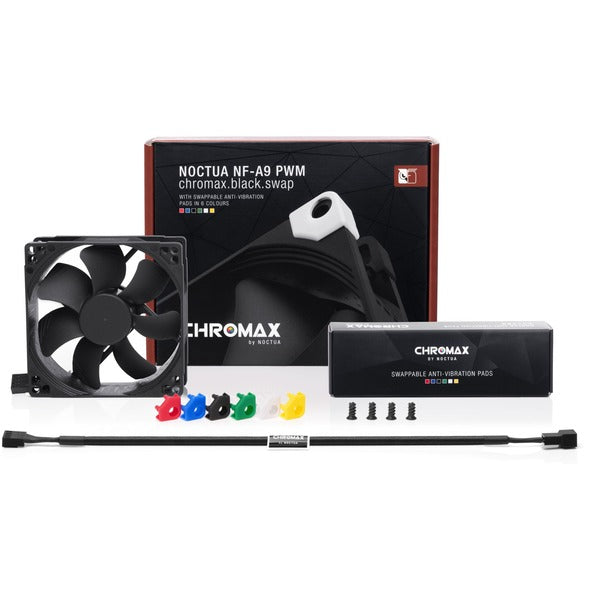 Noctua NF-A9 PWM chromax.black 92x92x25, Gehäuselüfter - Noctua - vue 3