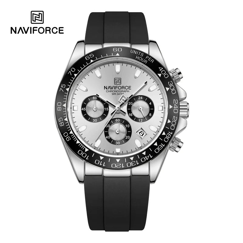 Montre de Luxe NAVIFORCE Homme, Étanche, Chronographe, Silicone, Quartz | Wayne Outfitters aliexpress