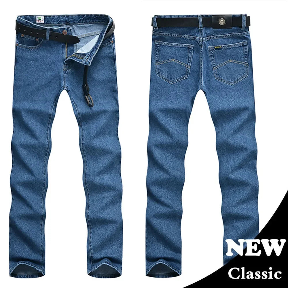 Jean Classique Homme, Pantalon en Denim Coupe Droite, Extensible, Style Business | Mlengnt | Wayne Outfitters aliexpress